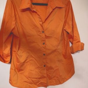 Irredescent orange blouse